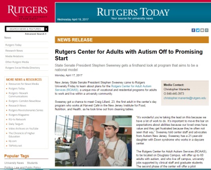 Rutgers Center Autism